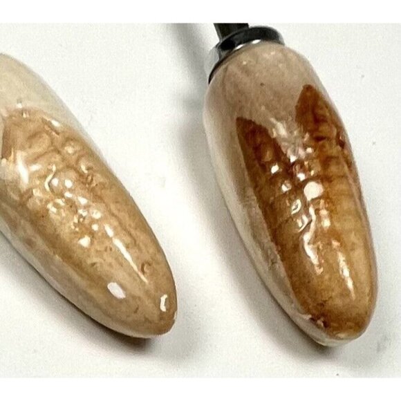 OUR OWN IMPORT Ceramic CORN ON THE COB DISHES SKEWERS Service for 8 *READ* Japan - Picture 6 of 6